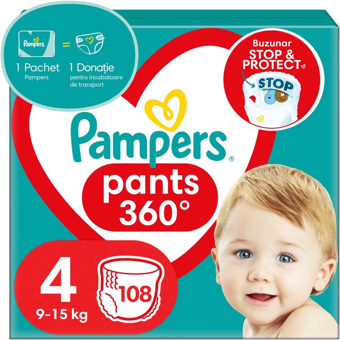 Scutece Chilotei Pampers Pants 360°, numar: 4, 5, 6, 7, Pret 135 Lei