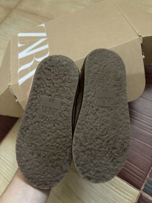 Лоферы зара замша