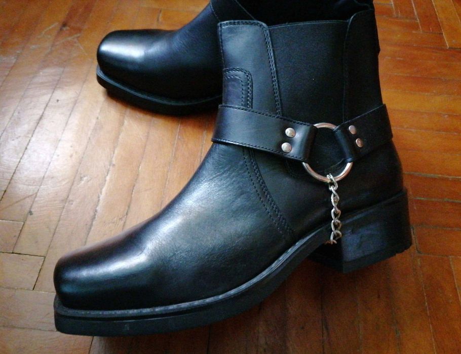 Încălțăminte Harley, maro și negru, bocate și cizme, piele naturală