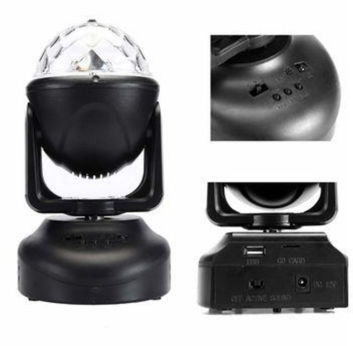 Moving Head Lighting Proiector Disco LSY080 LED rotativ 360 telecomand