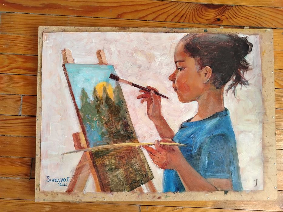 "Творчество" masla, karton, format A3