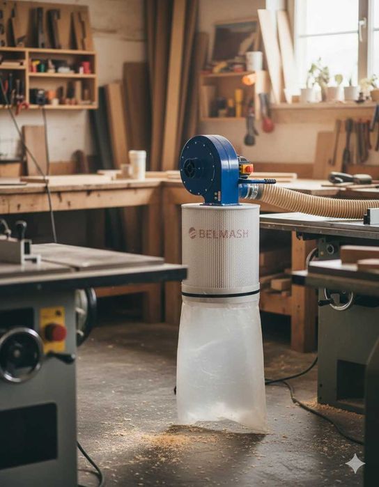 Вытяжная установка для удаления опилок стружки и древесной пыли