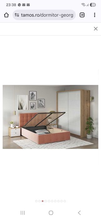 Pat tapitat pe colț