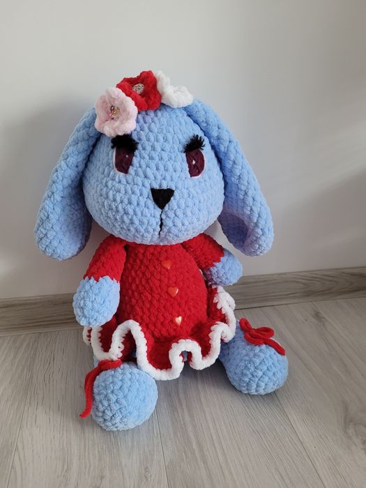 Jucarie iepuras de plus crosetat manual