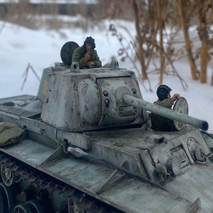 Модель танка Кв 1 с литой башней