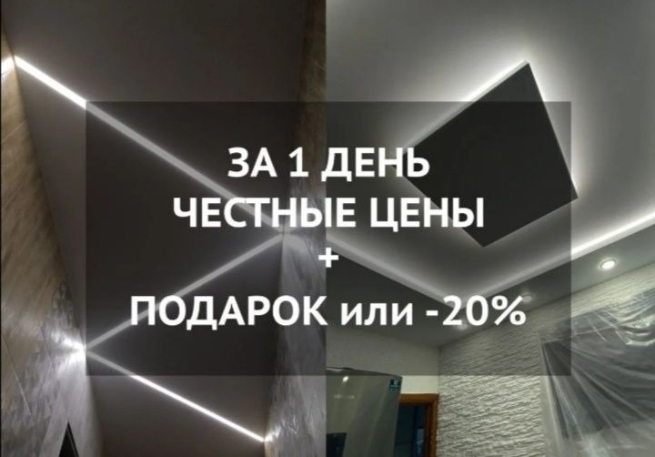 Натяжные потолки Закажите прямо сейчас Встроенные светильники