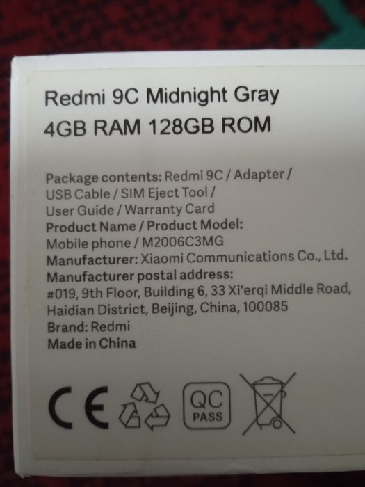 Redmi 9C 4/128 rangi qora kòk. Kòp ishlatilmagan. Batareya 4500