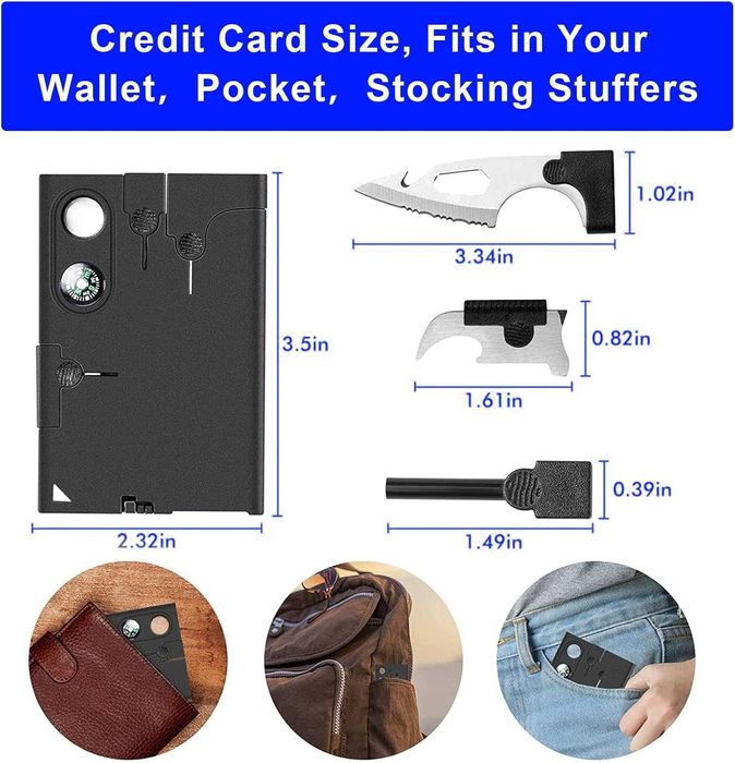 Комплект инструменти за кредитни карти 18 в 1, 2 части