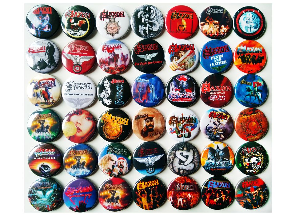 Значки на различни рок, поп и метъл групи 42бр в комплект за 40лв