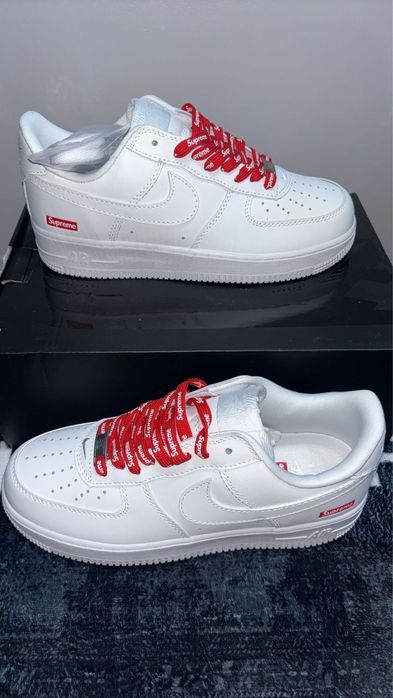 Nike Air Force 1  Supreme – Alb