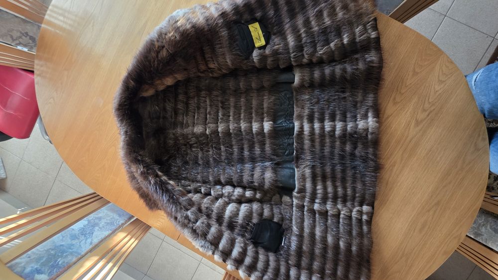 Мъжко яке(палто) - естествена кожа с косъм, размер L