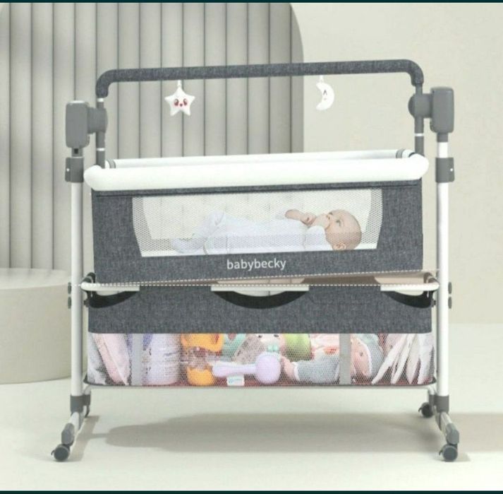 Доставка бесплатная. Детская электрическая люлька Прикроватная кроватк