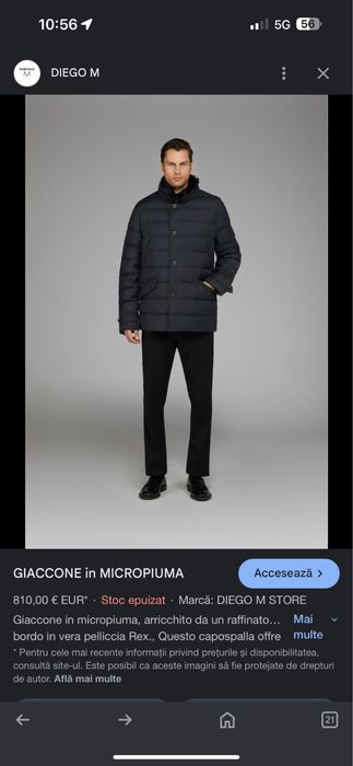 Geaca-jacheta puf,eleganta,Diego M,marime L,XL,XXL