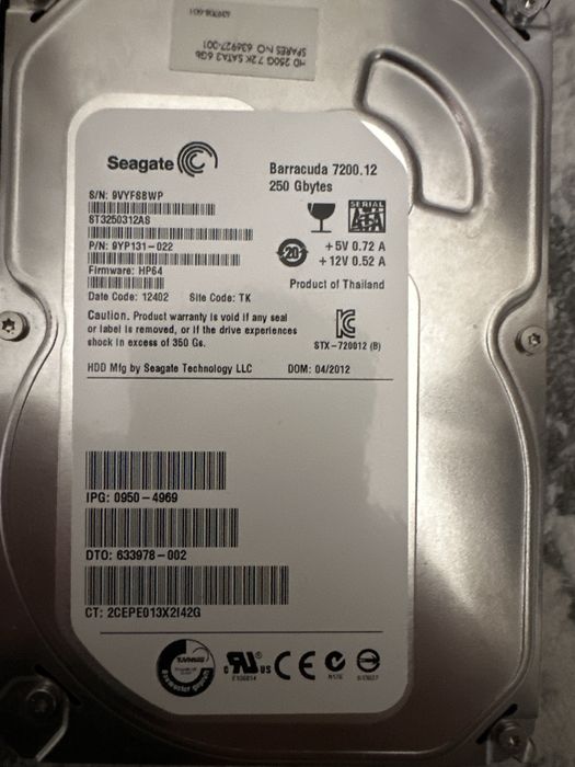 HDD-uri 250 Gb Seagate