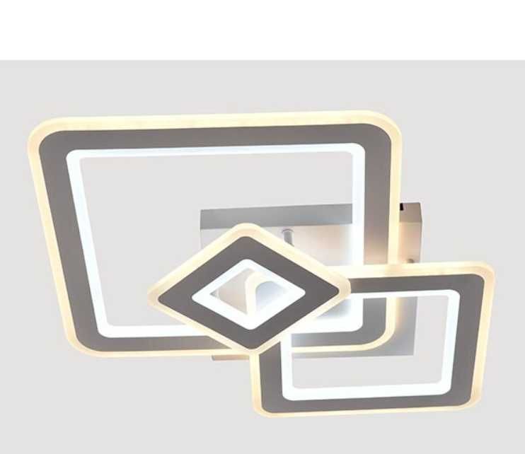 Led полилей Hydrangea с дистанционно управление, 160 W, бял, акрил