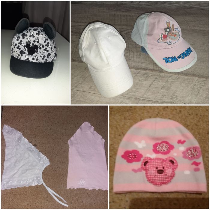 Шапочки , кепки , по 200