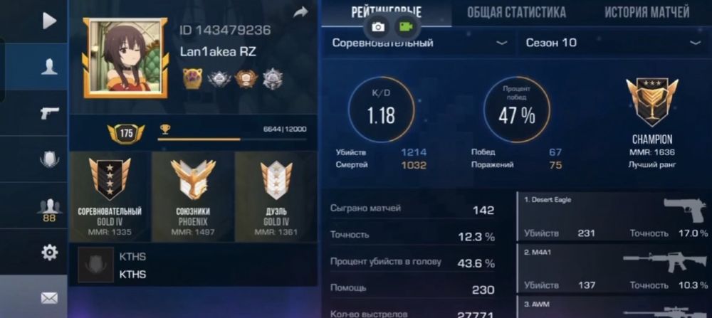 Продам аккаунт в стандофф 2