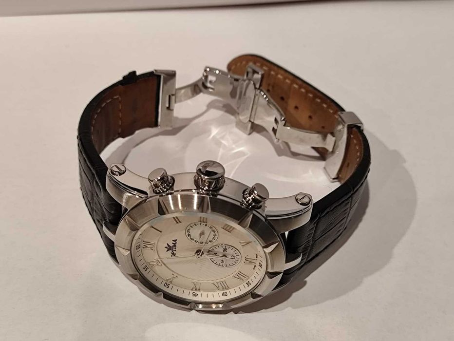 Ceas Bărbătesc Optima Model OSC299-SL-1 Cutie Originală Perfect Funcțional Purtat