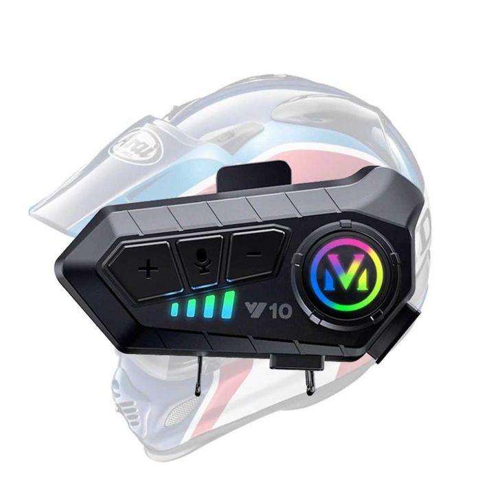 Sistem de Comunicare Moto - Bluetooth 5.3, Intercom 2 Rideri, IPX6 (intercom moto, intercom motocicletă, comunicare moto)