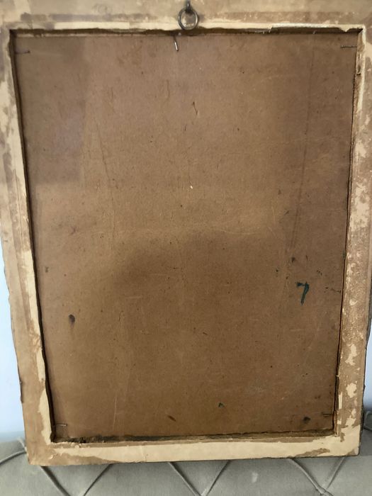 Tibor Erno, Secerișul grâului, tablou vechi romanesc, ulei pe carton