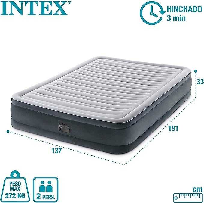 Надувная кровать средней высоты Intex 67768 Бесплатная Доставка