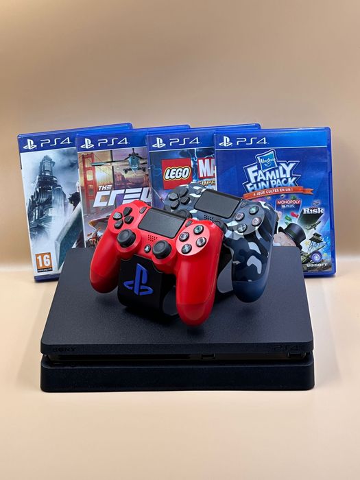 Playstation 4 Slim 500-1tb (4 jocuri fizice-12 digitale!)