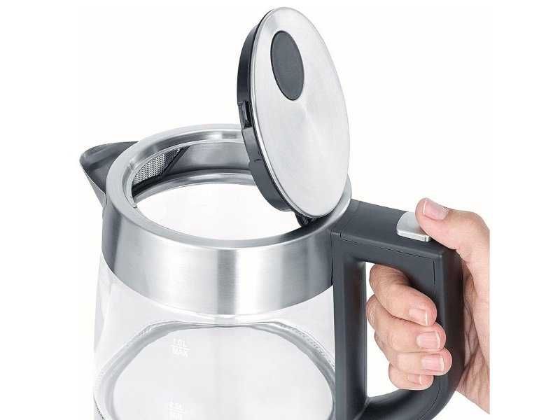 Стъклена Електрическа Кана за Вода SEVERIN WK 3468 - 2200W, 1л