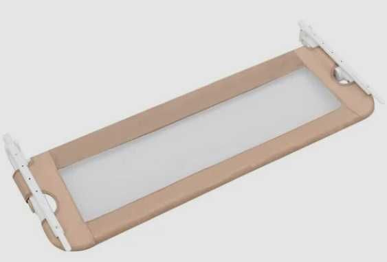 vidaXL Balustradă protecție pat copii, gri taupe, 120x42 cm, poliester