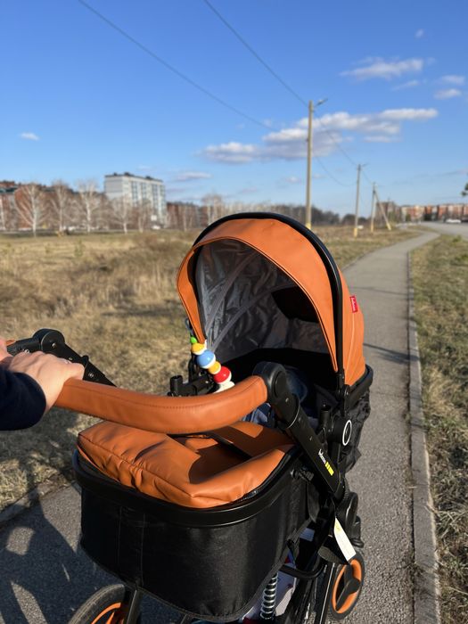Коляска 2 в 1, экокожа