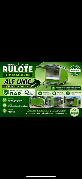 Rulota comerciala speciala omologata tip magazin, pentru orice afacere