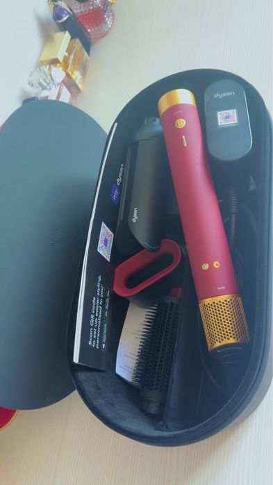 Dyson Airwrap Coanda2x Straight Wavy Red Velvet Gold Nefolosit