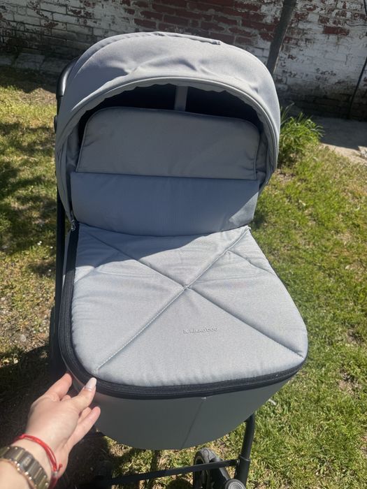 Бебешка комбинирана количка 2 в 1 KikkaBoo - Amani, Сива