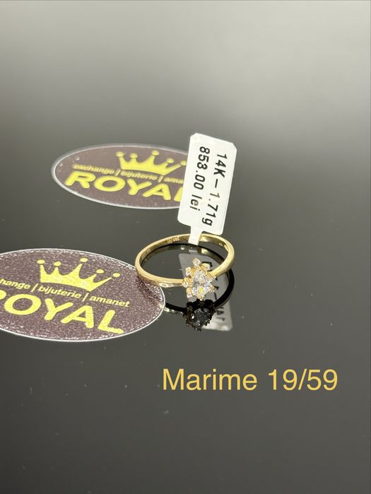Bijuteria ROYAL : Inel AUR 14K NOU / 1.71 GR