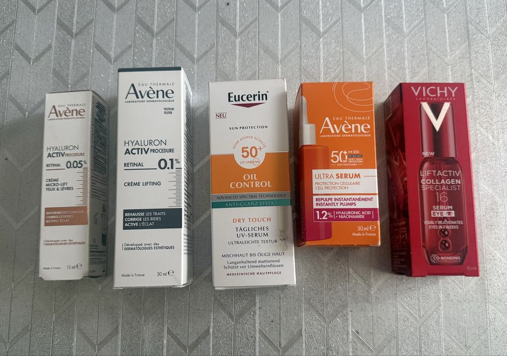 Avene,Eucerin,Vichy