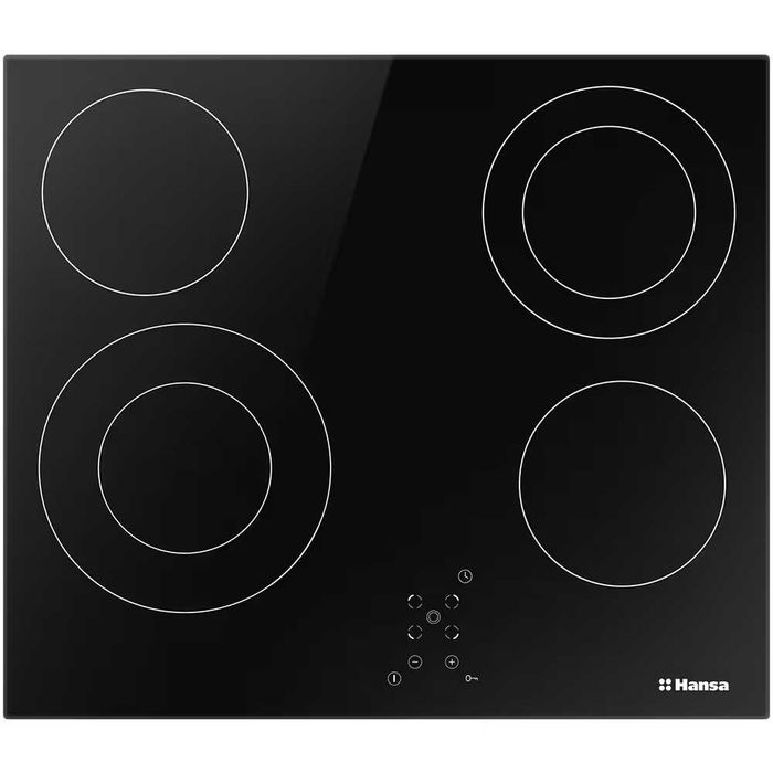 Vand plita electrica incorporabila HANSA BHC66506, Vitroceramica, 4 arzatoare, Touch Control, negru , noua