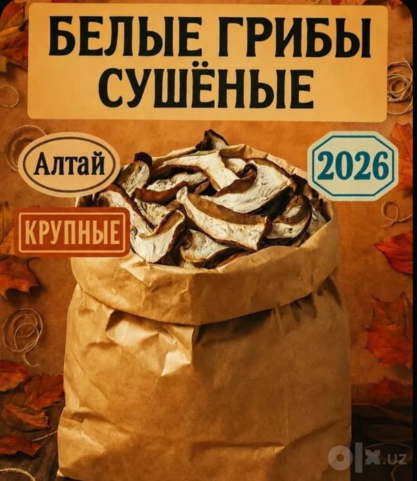 Сушеные белые грибы, 500 г, 2026, Алтай, крупные