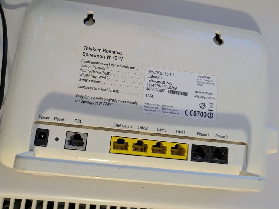 Vând Router Access point Telekom, W 724 V