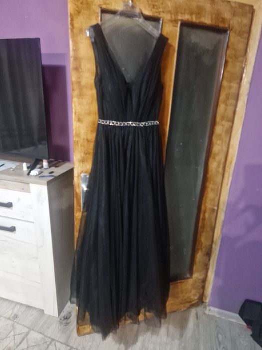 Rochie elegantă de seară – neagră, mărimea S-M