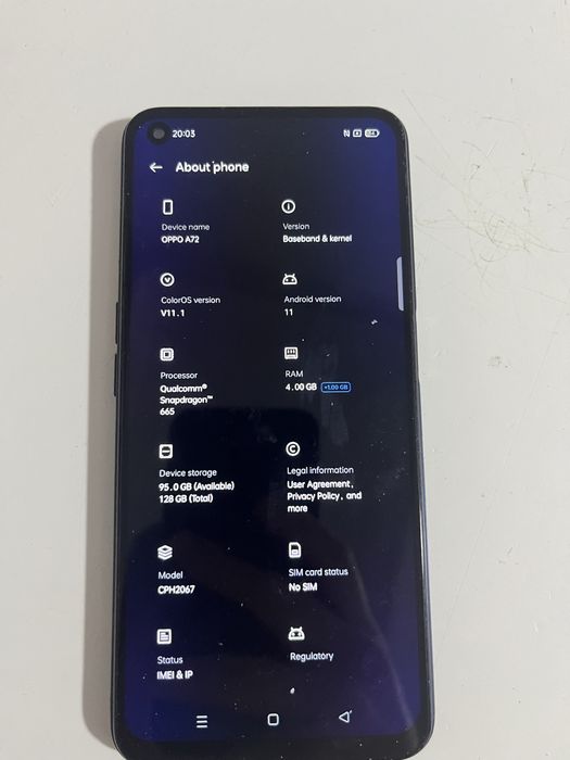 OPPO A72 4+3gb/128gb