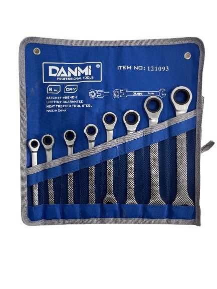 Звездогаечни тресчотни ключове 8-19мм Danmi – 8 Части