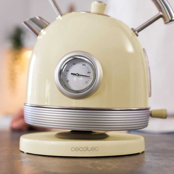 Електрическа кана CECOTEC ThermoSense 420 Vintage light YELLOW, чайник