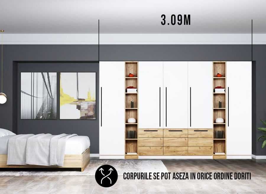 Dressing 3.09m / Dulap Dormitor Timea - Transport Gratuit in 4-10 zile