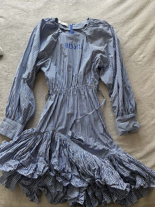 Дамска рокля DESIGN S/M – модерна, карирана, нова