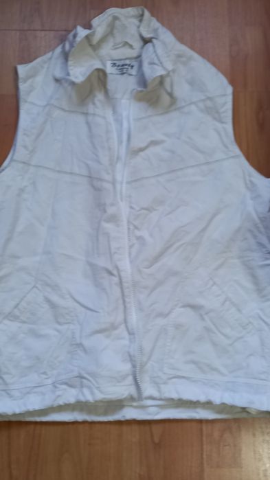 Vestă unisex alba