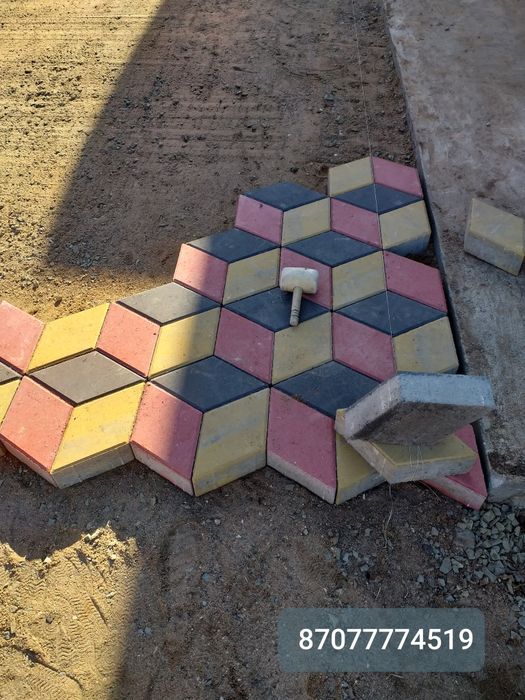 Укладка брусчатки. Установка поребрика - Cтроительные услуги Астана на Olx