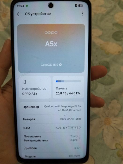 продается телефон oppo A5x