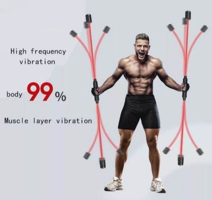 Вибро стик vibro stick  гибкая гинастическая палка для тренировки мышц