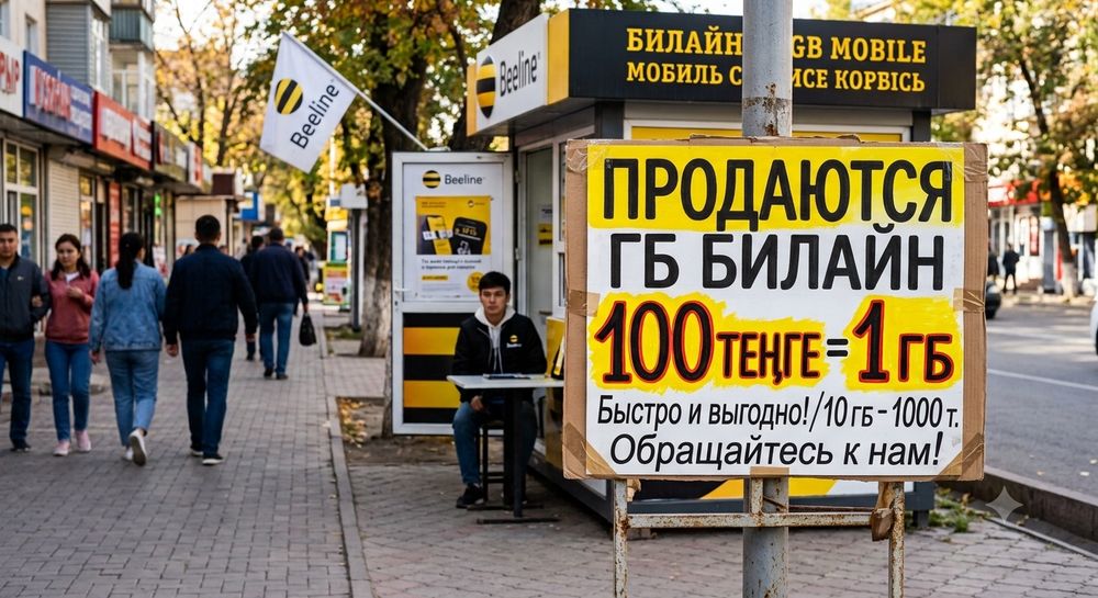 Билайн 1 гб = 100 тенге