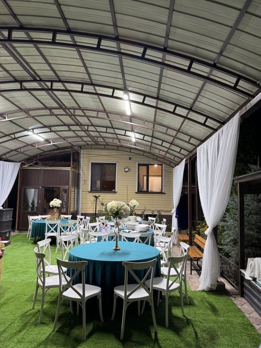 Прокат посуды, столы и шатер