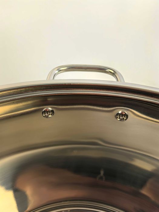 Oala inox 34x24 cm 22 litri cu capac sticla 260 lei